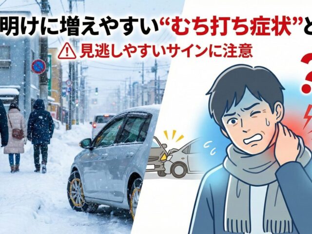 正月明けに増えやすい“むち打ち症状”とは？見逃しやすいサインに注意