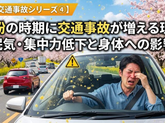 【春の交通事故シリーズ④】花粉の時期に交通事故が増える理由｜眠気・集中力低下と身体への影響