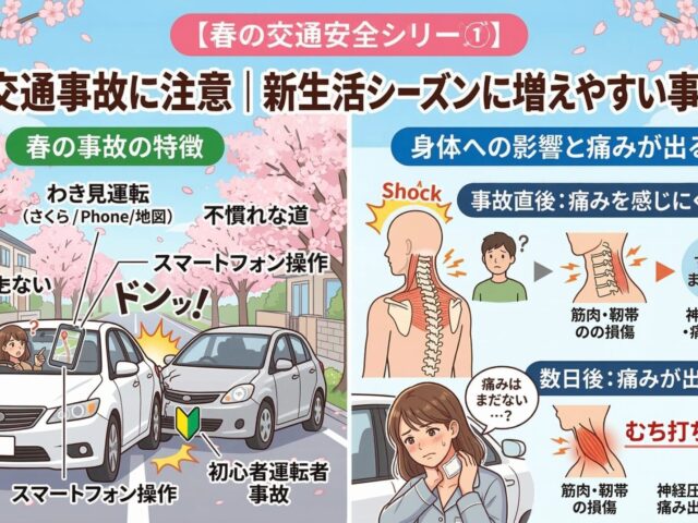 春は交通事故に注意｜新生活シーズンに増えやすい事故とは