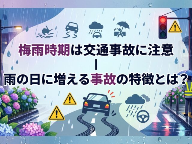 梅雨時期は交通事故に注意｜雨の日に増える事故の特徴とは？