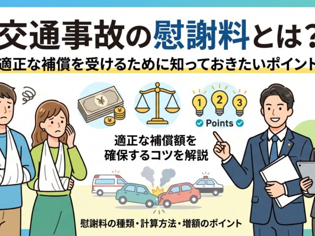 交通事故の慰謝料とは？適正な補償を受けるために知っておきたいポイント