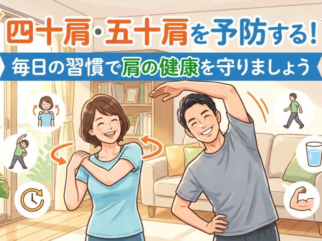 四十肩・五十肩の予防法【整骨院監修】｜肩の痛みを防ぐ習慣とストレッチ