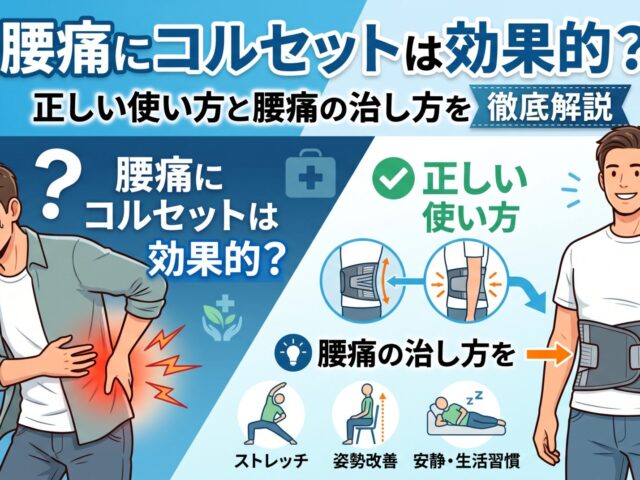腰痛にコルセットは効果的？正しい使い方と腰痛の治し方を徹底解説