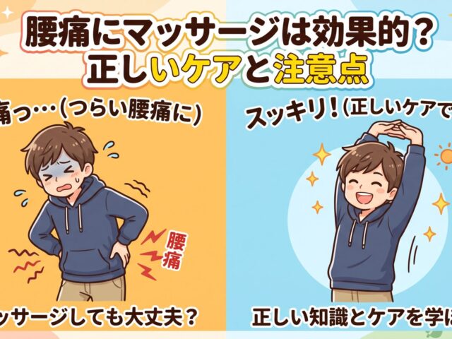 腰痛にマッサージは効果的？正しいケアと注意点