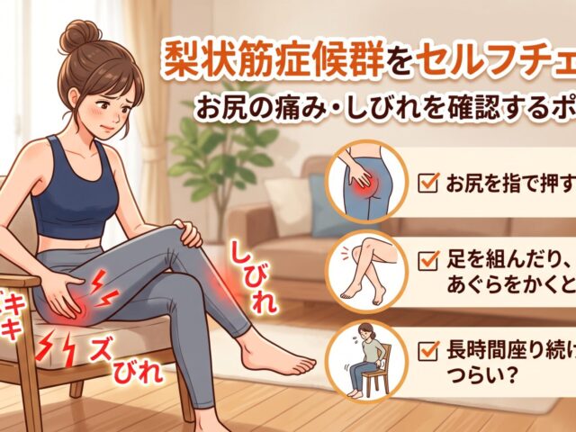 梨状筋症候群をセルフチェック｜お尻の痛み・しびれを確認するポイント