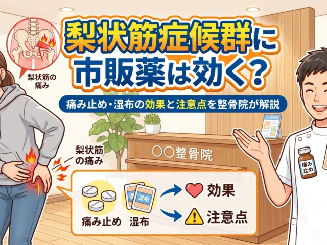 梨状筋症候群に市販薬は効く？痛み止め・湿布の効果と注意点を整骨院が解説