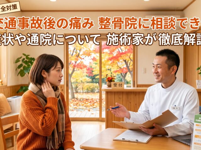 シルバーウィークは交通事故に注意！事故後の痛み・むち打ちは整骨院に相談できる？