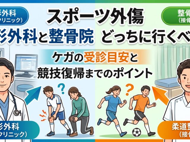 スポーツ外傷は整形外科と整骨院どちらへ？ケガの受診目安と競技復帰までのポイント